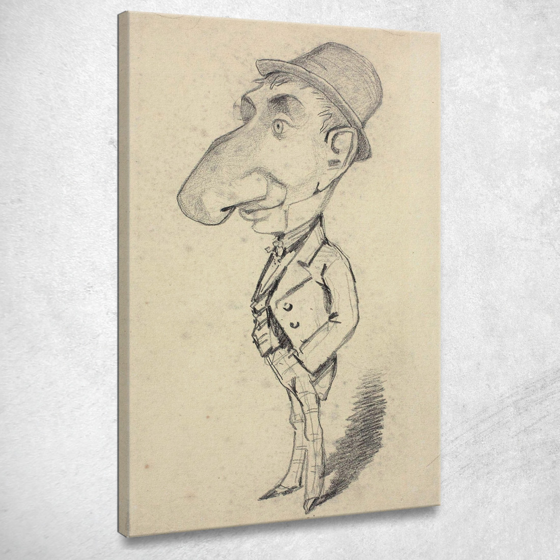 Caricatura Di Un Uomo Con Un Grande Naso Claude Monet mnt207 quadro stampato su tela Caricatura Di Un Uomo Con Un Grande Naso Claude Monet mnt207 quadro stampato su tela