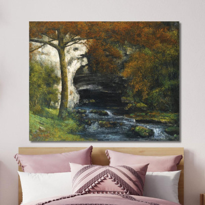 Sorgente Del Lison Presso Nans Gustave Courbet cg155 quadro stampato su tela