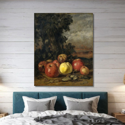 Natura Morta Con Mele Gustave Courbet cg159 quadro stampato su tela