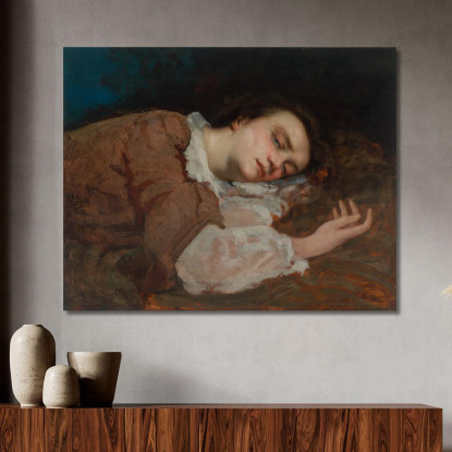 Giovani Donne Delle Rive Della Senna Estate Gustave Courbet cg160 quadro stampato su tela