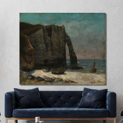 La Scogliera Di Étretat Gustave Courbet cg165 quadro stampato su tela