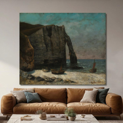 La Scogliera Di Étretat Gustave Courbet cg165 quadro stampato su tela