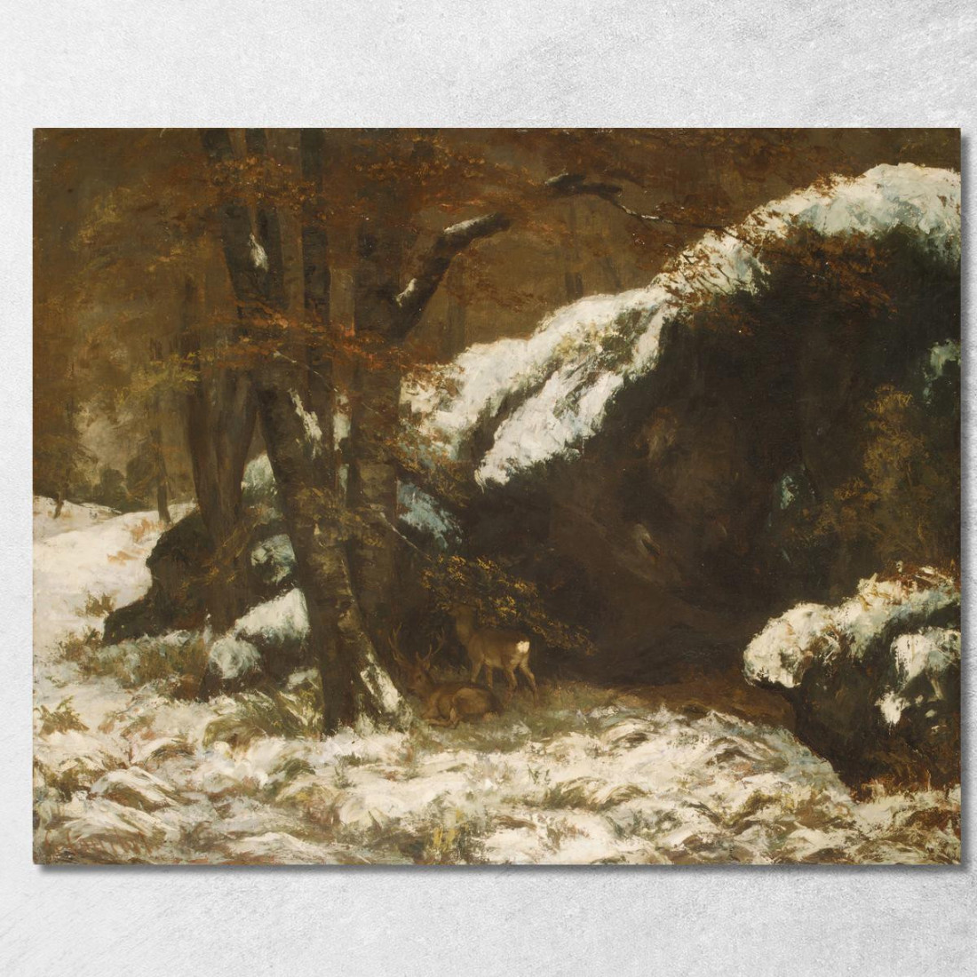 Il Cervo Gustave Courbet cg166 quadro stampato su tela Il Cervo Gustave Courbet cg166 quadro stampato su tela