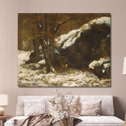 Il Cervo Gustave Courbet cg166 quadro stampato su tela