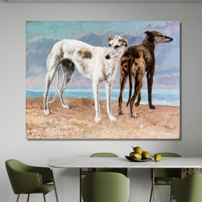 I Levrieri Del Conte Di Choiseul Gustave Courbet cg173 quadro stampato su tela