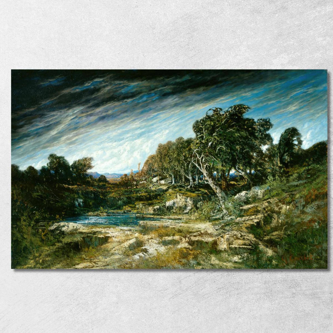 La Folata Di Vento Gustave Courbet cg174 quadro stampato su tela La Folata Di Vento Gustave Courbet cg174 quadro stampato su tela