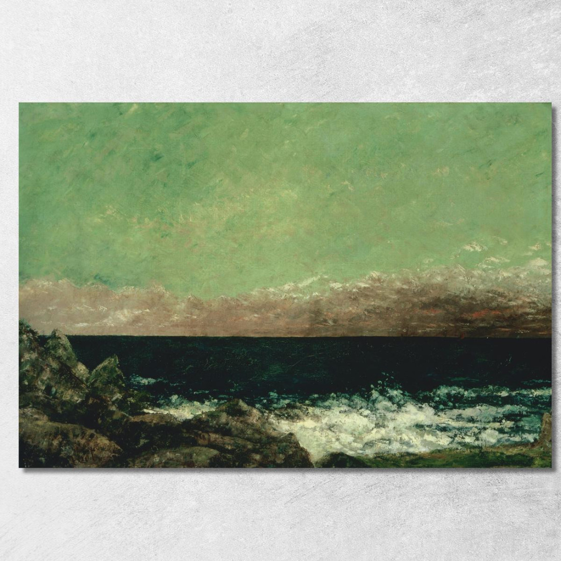 Il Mediterraneo Gustave Courbet cg176 quadro stampato su tela Il Mediterraneo Gustave Courbet cg176 quadro stampato su tela