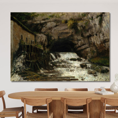 La Fonte Del Loue Gustave Courbet cg179 quadro stampato su tela