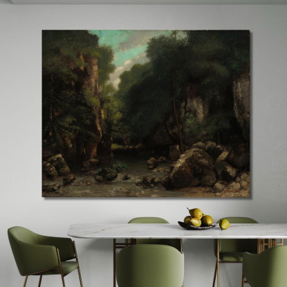La Valle Dei Puits-Noir Gustave Courbet cg181 quadro stampato su tela