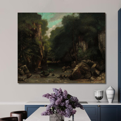 La Valle Dei Puits-Noir Gustave Courbet cg181 quadro stampato su tela