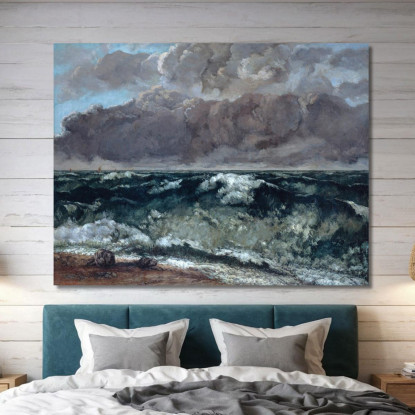 L'Onda 3 Gustave Courbet cg183 quadro stampato su tela