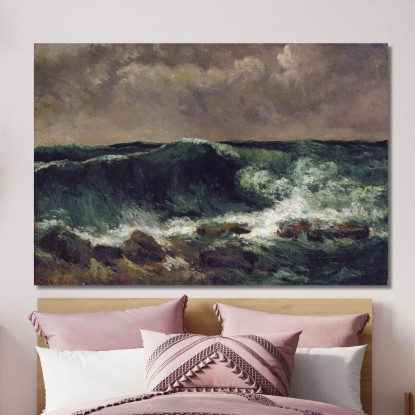 L'Onda Gustave Courbet cg184 quadro stampato su tela