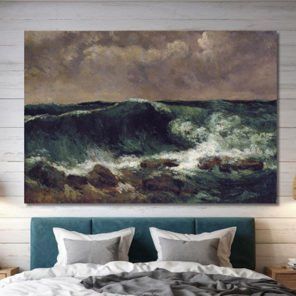 L'Onda Gustave Courbet cg184 quadro stampato su tela