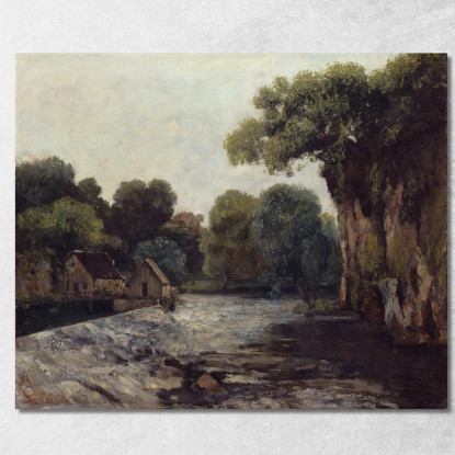 La Chiusa Al Mulino Gustave Courbet cg185 quadro stampato su tela
