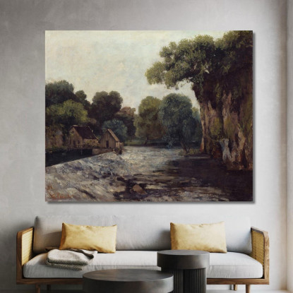 La Chiusa Al Mulino Gustave Courbet cg185 quadro stampato su tela