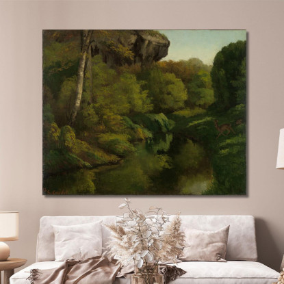 Vista Nella Foresta Di Fontainebleau Gustave Courbet cg190 quadro stampato su tela
