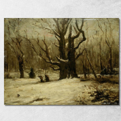 Paesaggio Invernale Gustave Courbet cg197 quadro stampato su tela