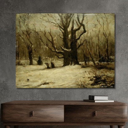 Paesaggio Invernale Gustave Courbet cg197 quadro stampato su tela