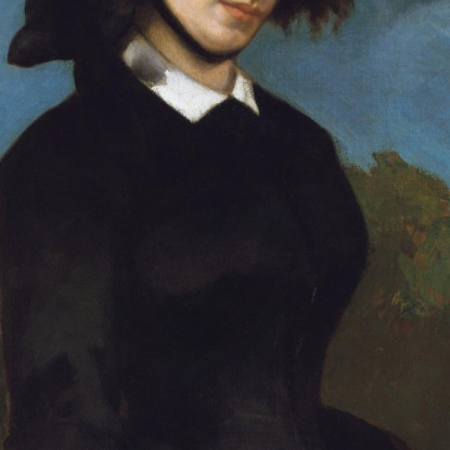 Donna In Abito Da Equitazione L Amazone Gustave Courbet cg198 quadro stampato su tela