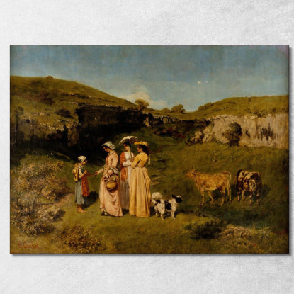 Giovani Signore Del Villaggio Gustave Courbet cg199 quadro stampato su tela