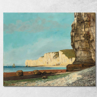 Étretat Les Cliffs Gustave Courbet cg201 quadro stampato su tela