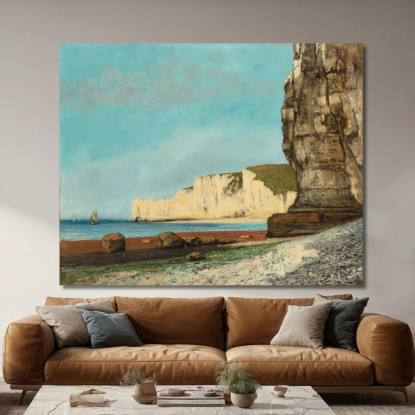 Étretat Les Cliffs Gustave Courbet cg201 quadro stampato su tela
