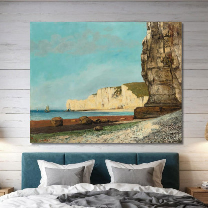 Étretat Les Cliffs Gustave Courbet cg201 quadro stampato su tela