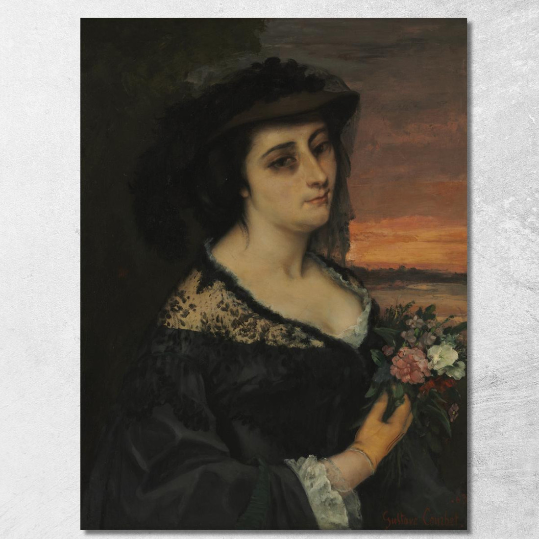 La Signora Laura Borreau Gustave Courbet cg202 quadro stampato su tela La Signora Laura Borreau Gustave Courbet cg202 quadro stampato su tela