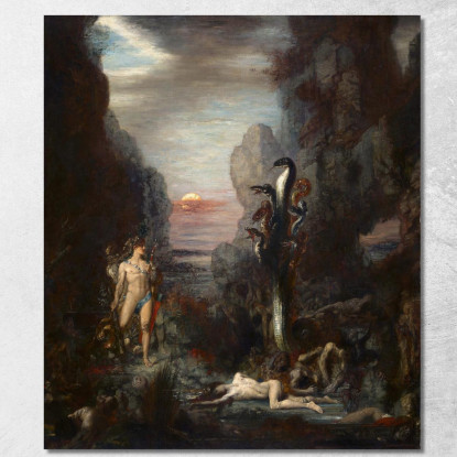 Ercole E L'Idra Di Lerna Gustave Moreau gmr8 quadro stampato su tela