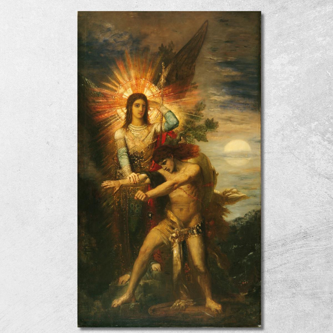 Giacobbe E L'Angelo Gustave Moreau gmr10 quadro stampato su tela Giacobbe E L'Angelo Gustave Moreau gmr10 quadro stampato su tela