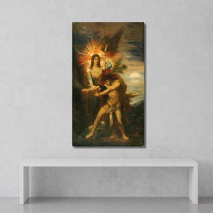 Giacobbe E L'Angelo Gustave Moreau gmr10 quadro stampato su tela