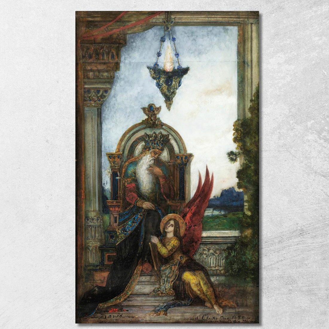 Re Davide 2 Gustave Moreau gmr12 quadro stampato su tela Re Davide 2 Gustave Moreau gmr12 quadro stampato su tela