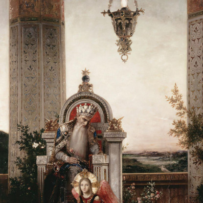Re Davide Gustave Moreau gmr13 quadro stampato su tela