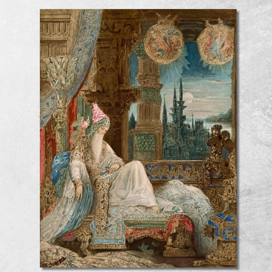 Il Sogno Di Un Abitante Del Mogul Gustave Moreau gmr21 quadro stampato su tela Il Sogno Di Un Abitante Del Mogul Gustave Moreau gmr21 quadro stampato su tela