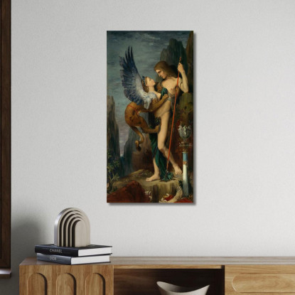 Edipo E La Sfinge Gustave Moreau gmr25 quadro stampato su tela