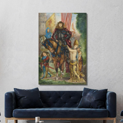 Reiter E Prigionieri Gustave Moreau gmr30 quadro stampato su tela