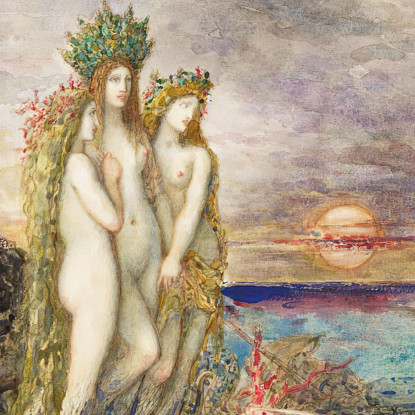 Le Sirene Gustave Moreau gmr46 quadro stampato su tela