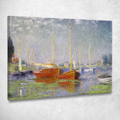 Barche Rosse Ad Argenteuil 1875 Claude Monet mnt223 quadro stampato su tela