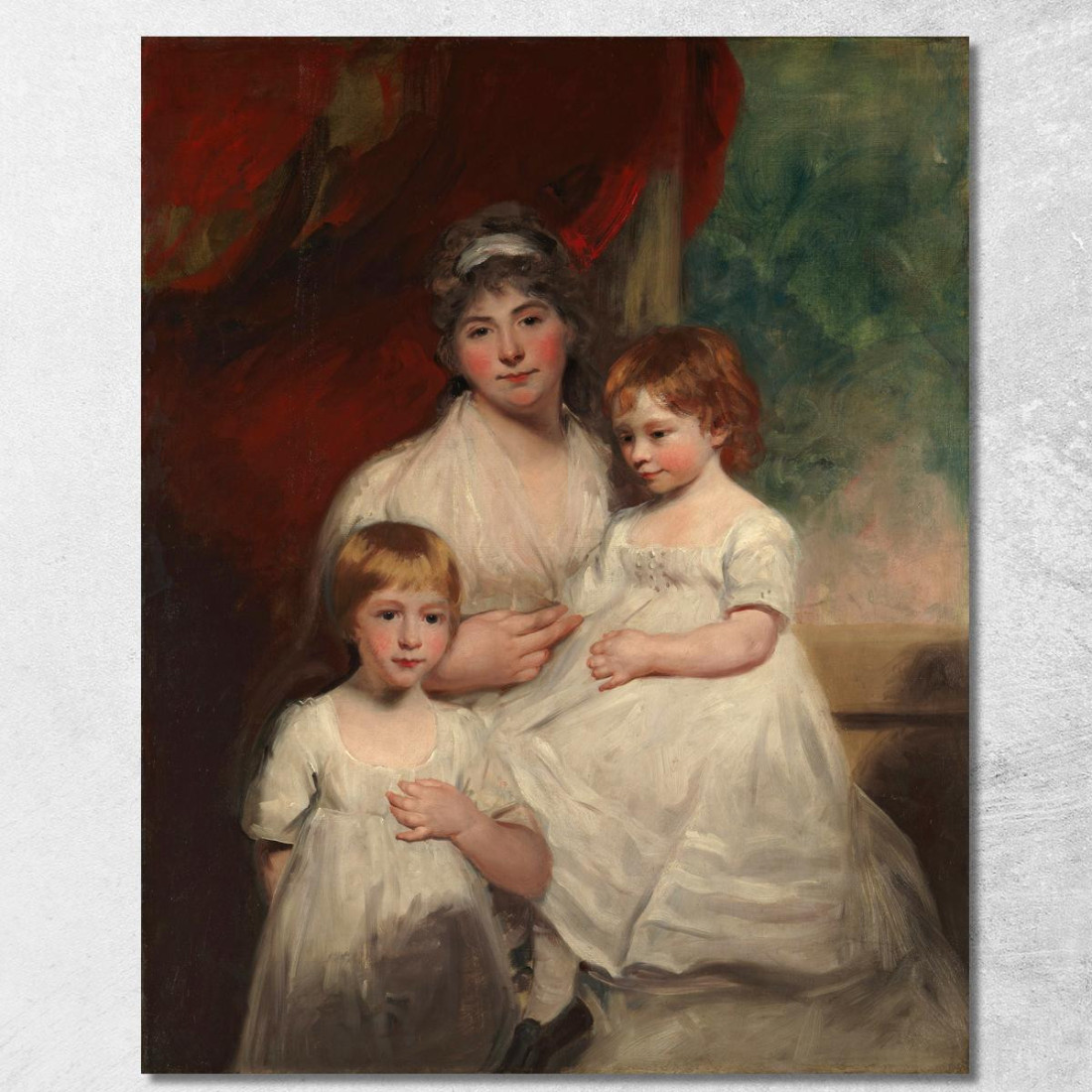 La Signora John Garden Ann E I Suoi Figli John E Ann Margaret John Hoppner jhp16 quadro stampato su tela La Signora John Garden Ann E I Suoi Figli John E Ann Margaret John Hoppner jhp16 quadro stampato su tela