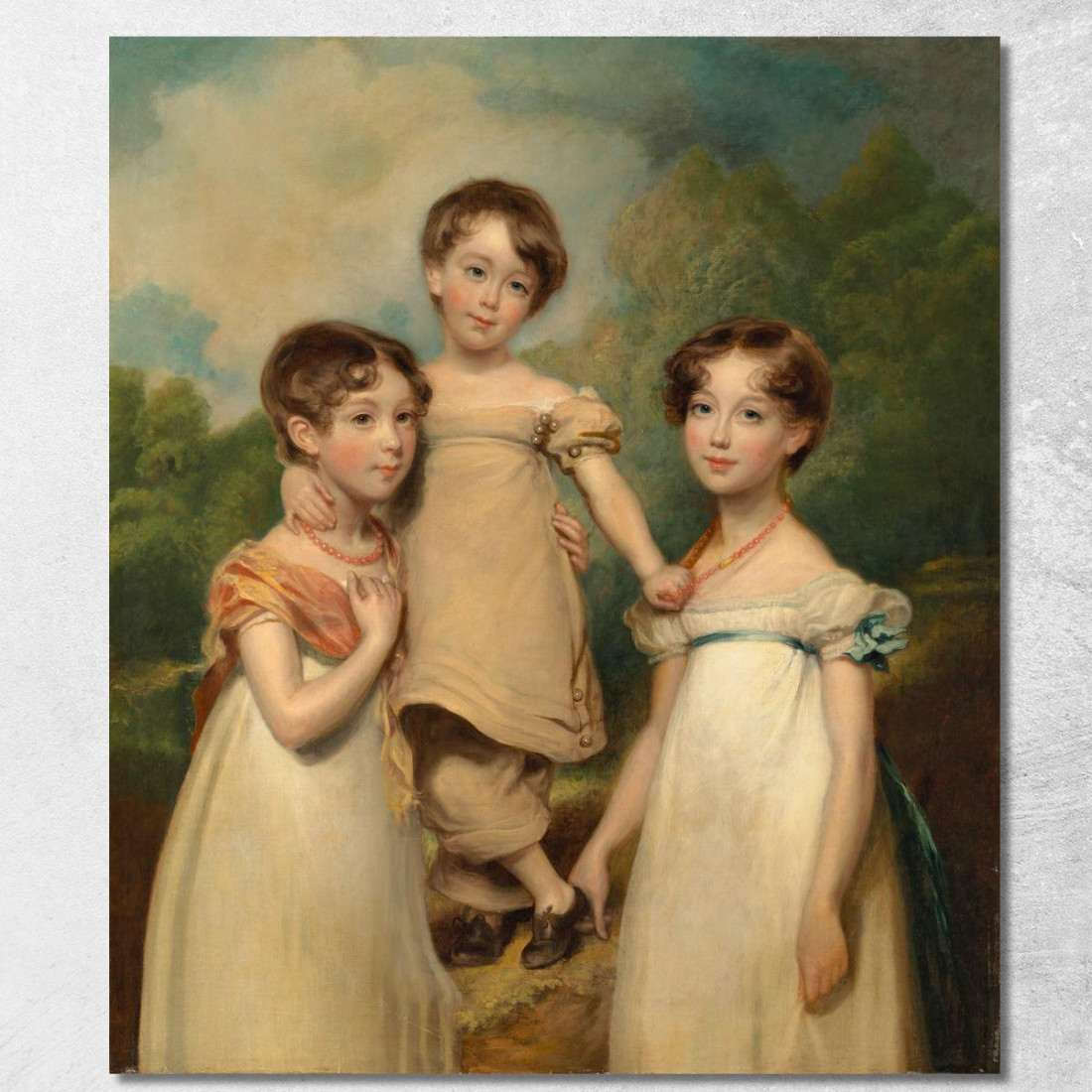 Ritratto Dei Bambini Hughes-Hallett John Hoppner jhp33 quadro stampato su tela Ritratto Dei Bambini Hughes-Hallett John Hoppner jhp33 quadro stampato su tela