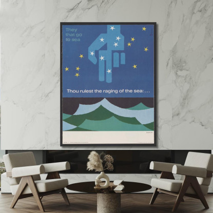 Tu Governi La Furia Del Mare Joseph Binder jbn27 quadro stampato su tela