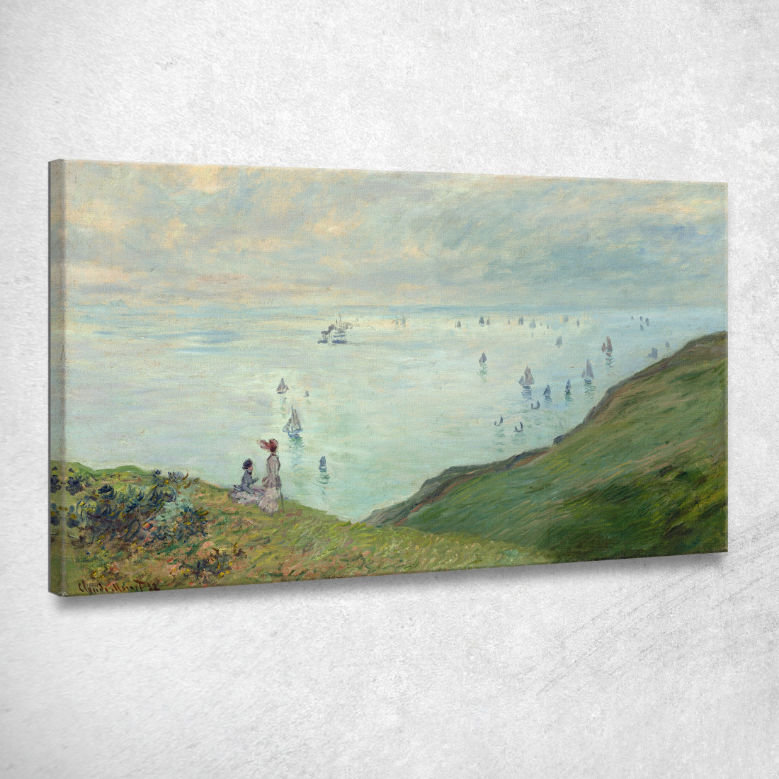 Scogliere A Pourville Claude Monet mnt232 quadro stampato su tela Scogliere A Pourville Claude Monet mnt232 quadro stampato su tela