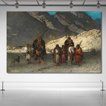 Sceicchi Arabi In Montagna Léon Bonnat lbn5 quadro stampato su tela