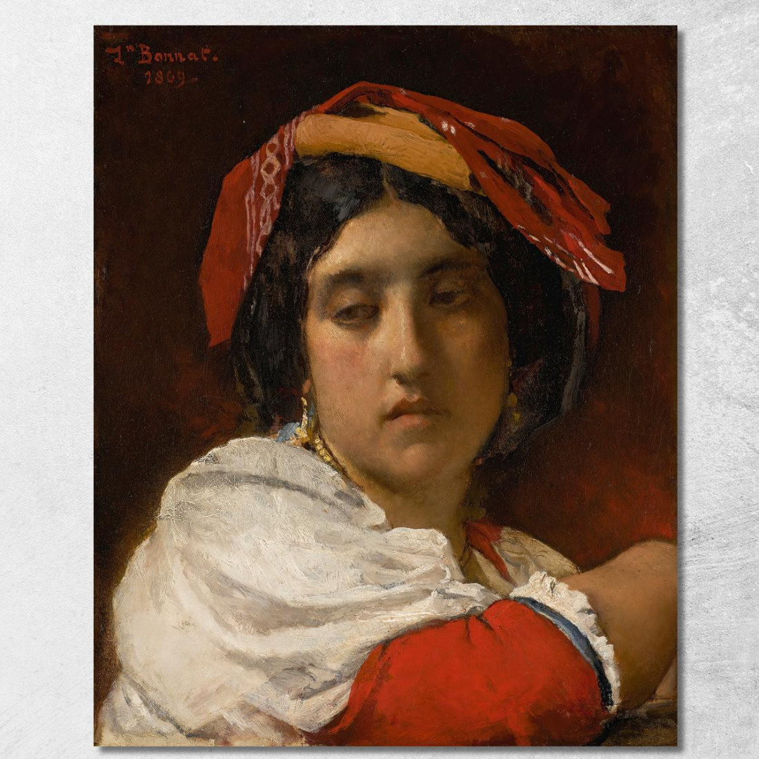 L'Italiano Léon Bonnat lbn17 quadro stampato su tela L'Italiano Léon Bonnat lbn17 quadro stampato su tela