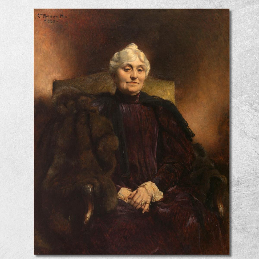Ritratto Di Signora Dubernet Léon Bonnat lbn24 quadro stampato su tela Ritratto Di Signora Dubernet Léon Bonnat lbn24 quadro stampato su tela