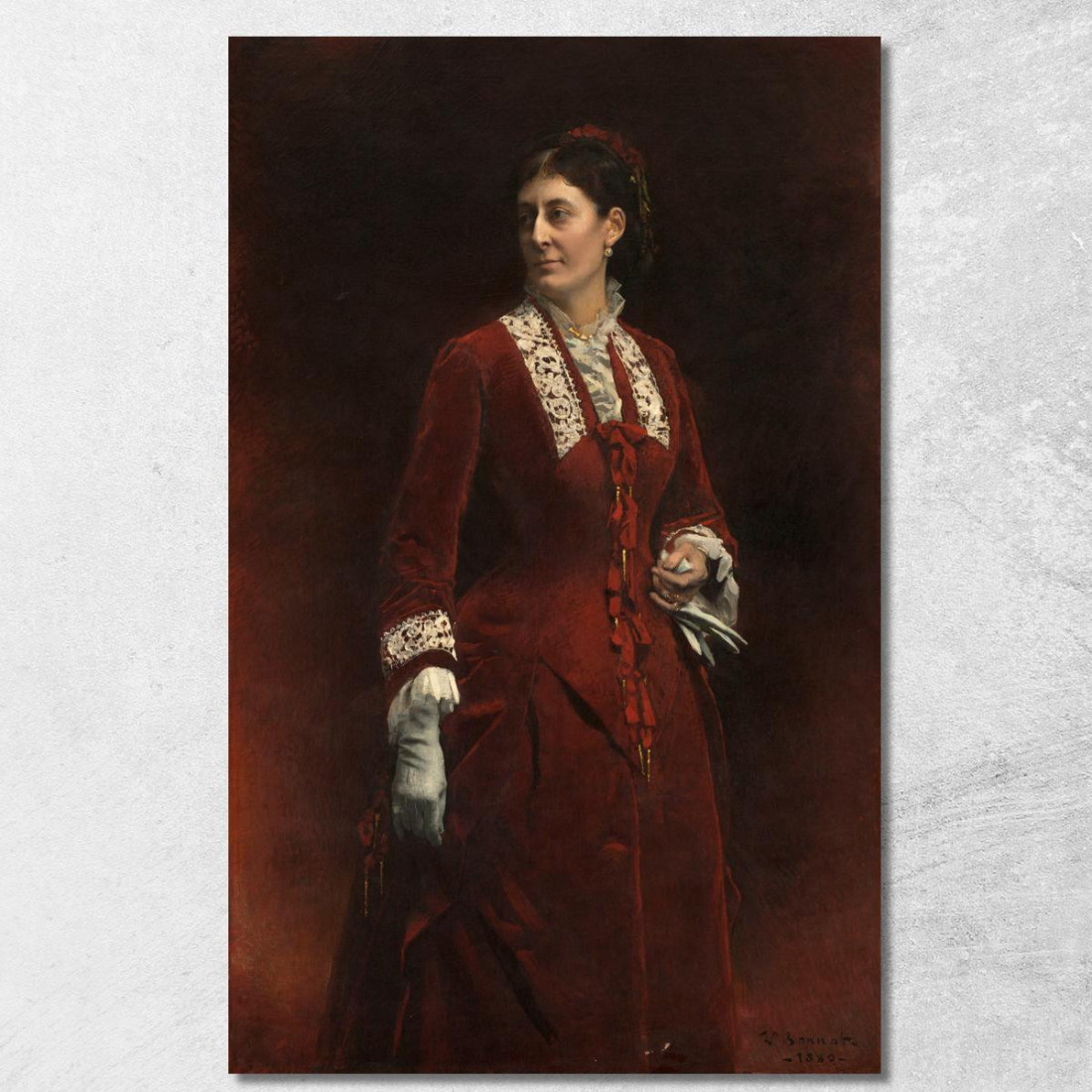 Ritratto Di Signora Georges Erhler Léon Bonnat lbn25 quadro stampato su tela Ritratto Di Signora Georges Erhler Léon Bonnat lbn25 quadro stampato su tela