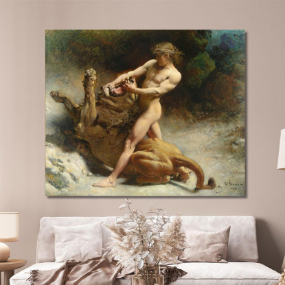 La Giovinezza Di Sansone Léon Bonnat lbn36 quadro stampato su tela