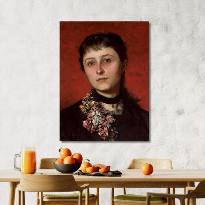 Ritratto Di Maria Godlewska Nata Popiel Władysław Czachórski wcz11 quadro stampato su tela