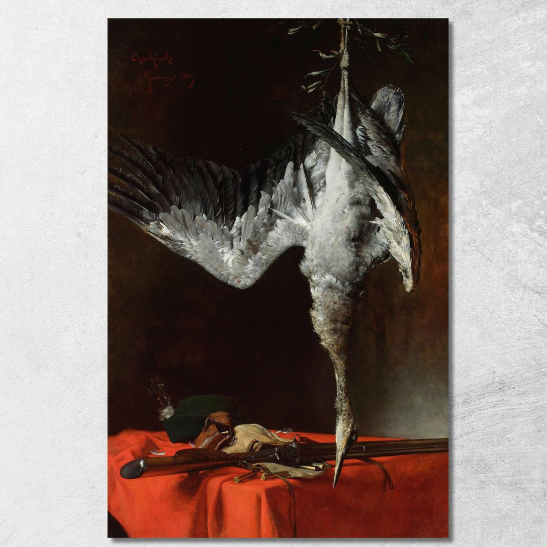 Natura Morta Con Un Airone Władysław Czachórski wcz16 quadro stampato su tela Natura Morta Con Un Airone Władysław Czachórski wcz16 quadro stampato su tela