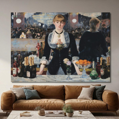 Un Bar Alle Folies-Bergère Édouard Manet emt1 quadro stampato su tela